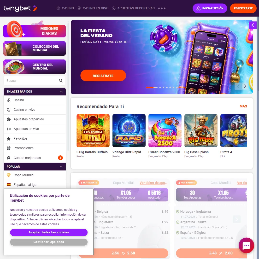 TonyBet — casa de apuestas